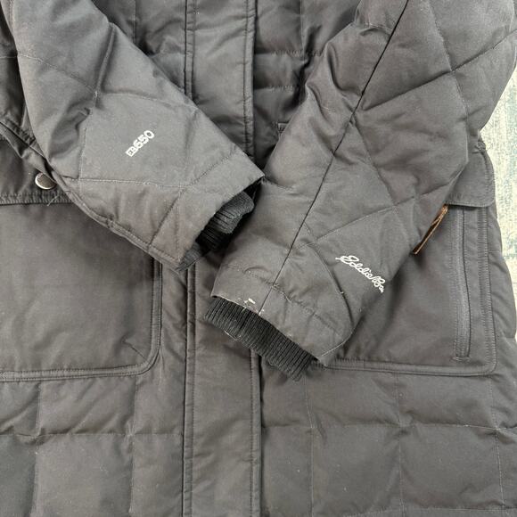 Eddie Bauer Jacket Parka EB 650 Winter Coat Black Down Filled Cold Weather XS - Picture 7 of 15